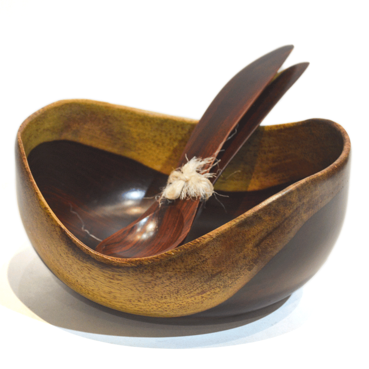 www.costaricacongo.com www.costaricagiftshops.com gift souvenir handmade Wooden salad bowl with spoon and fork